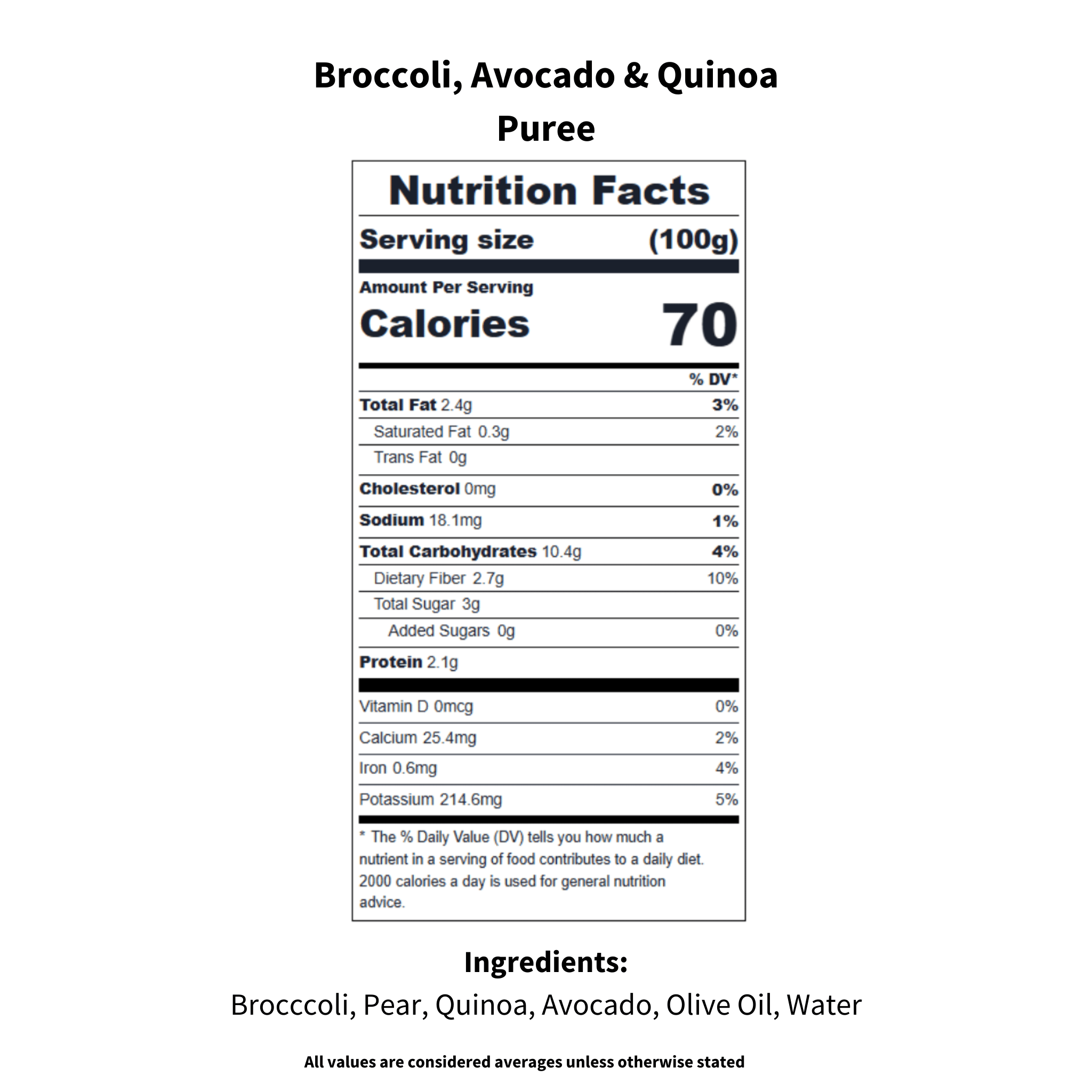 Broccoli, Avocado & Quinoa | 4 Servings per pack