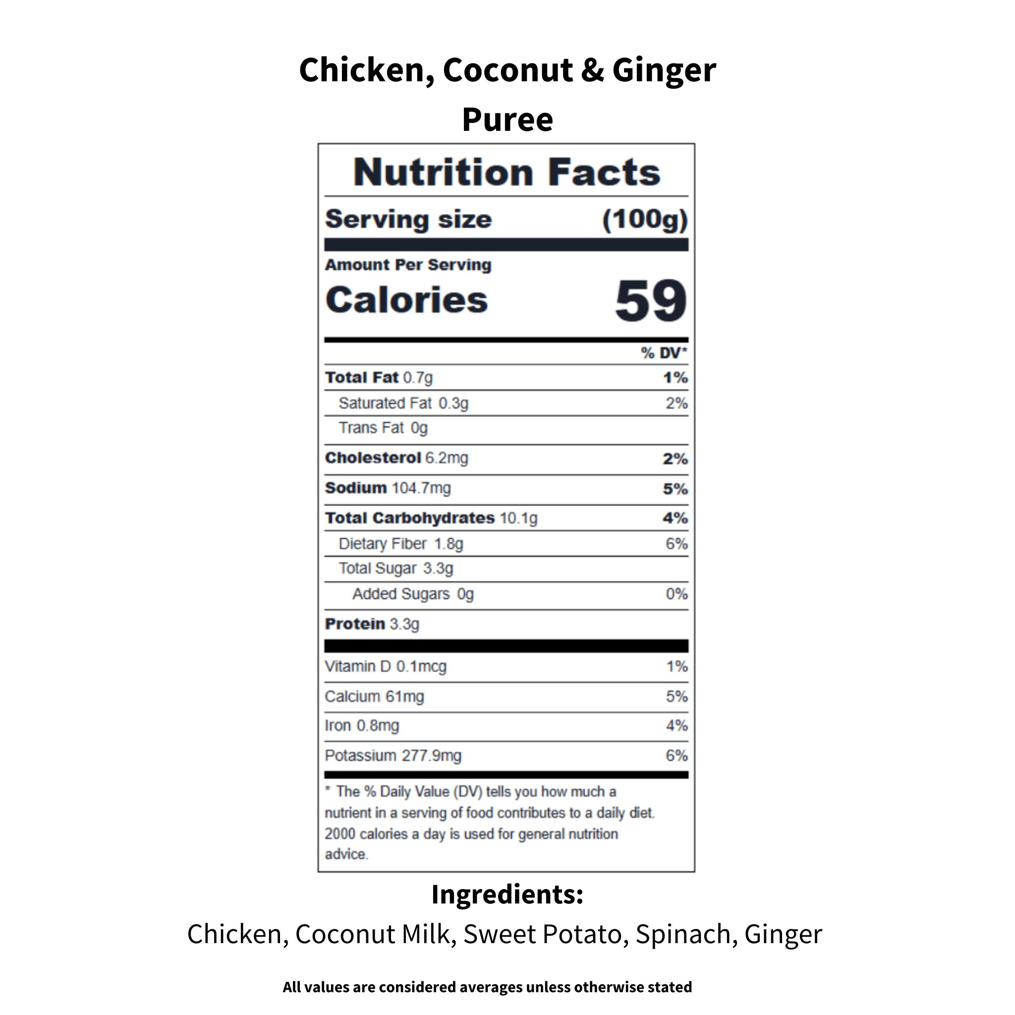 Chicken, Coconut & Ginger | 4 Servings per pack