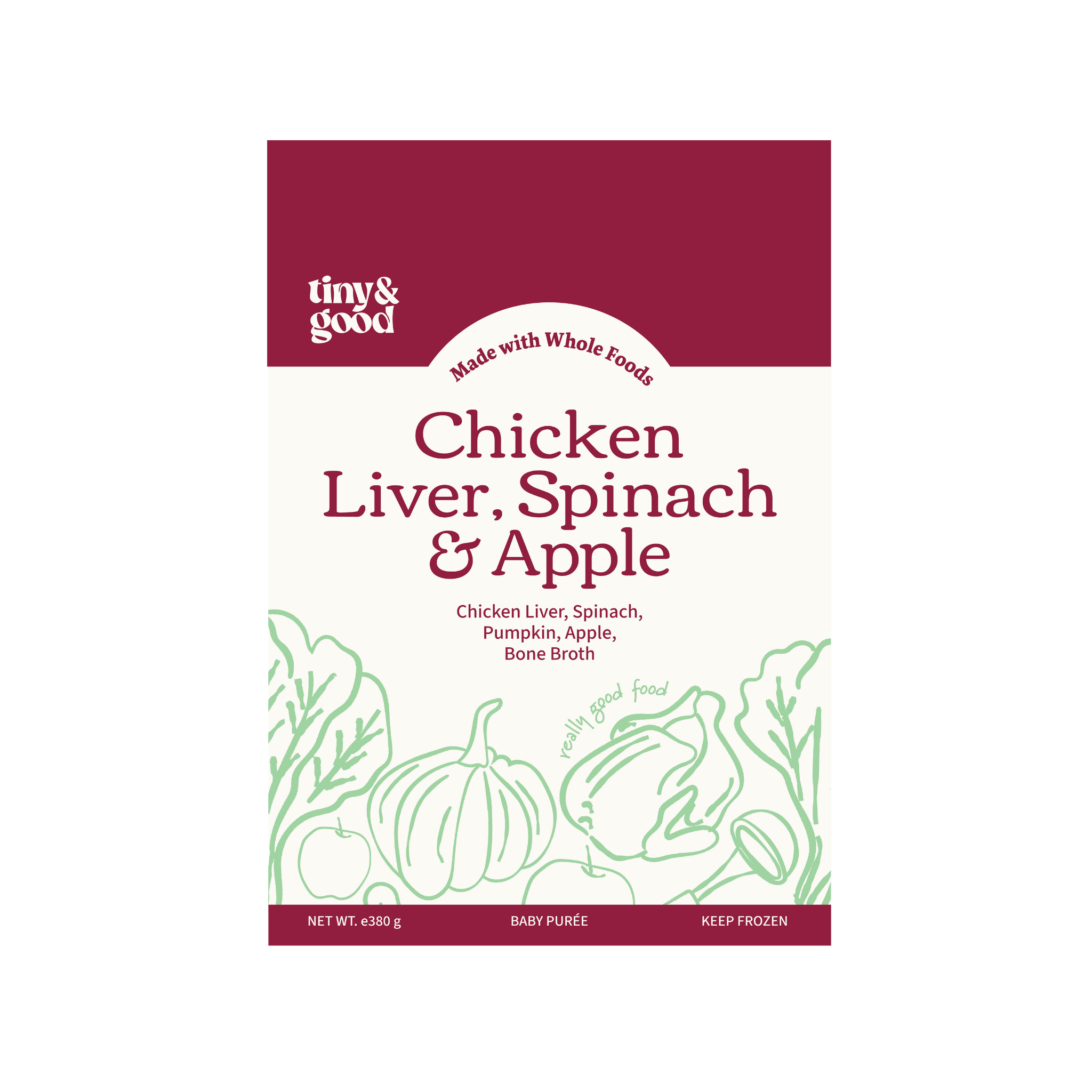 Chicken Liver, Spinach & Apple | 4 Servings per pack