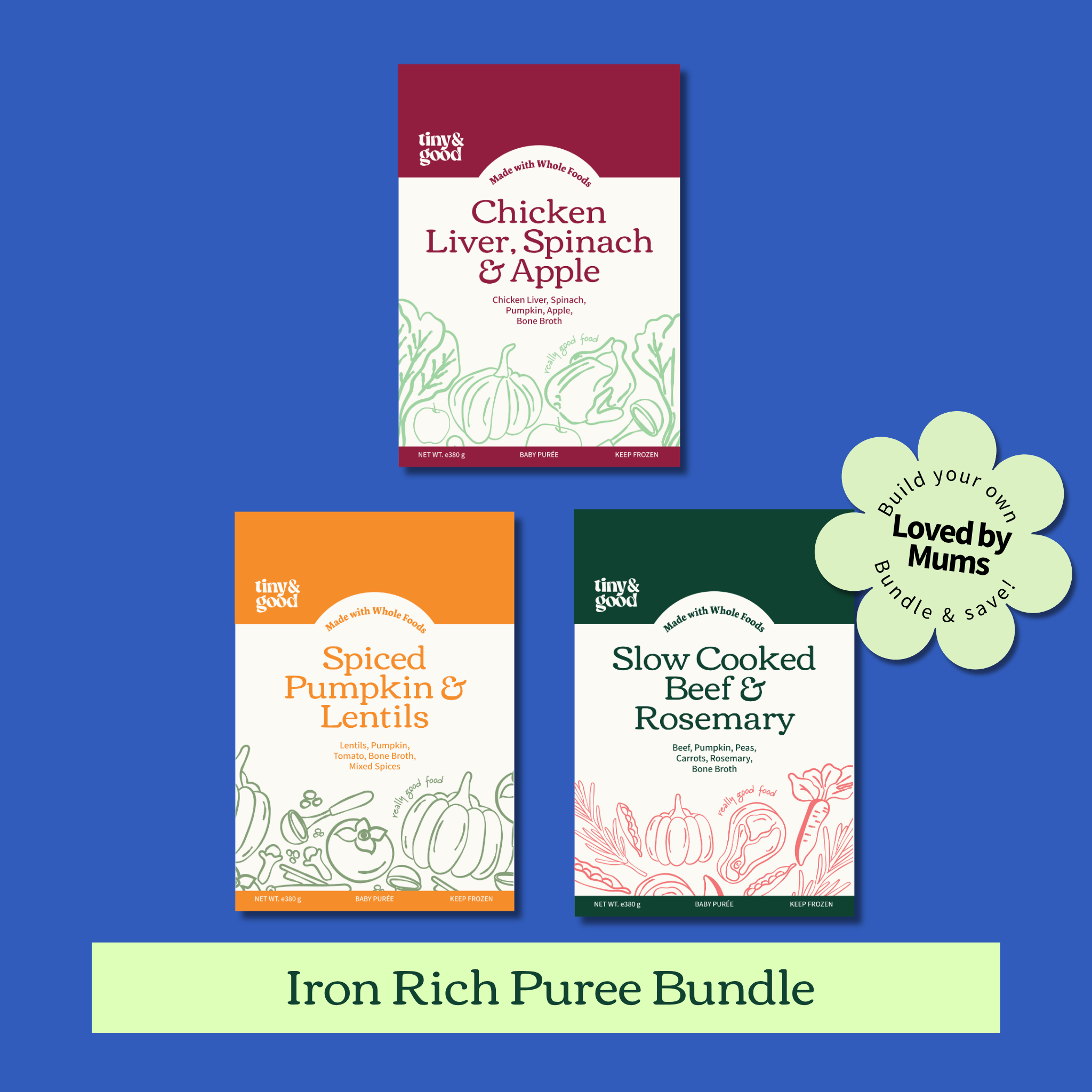 Iron-Rich Puree Bundle | 12-15 Servings Per Bundle