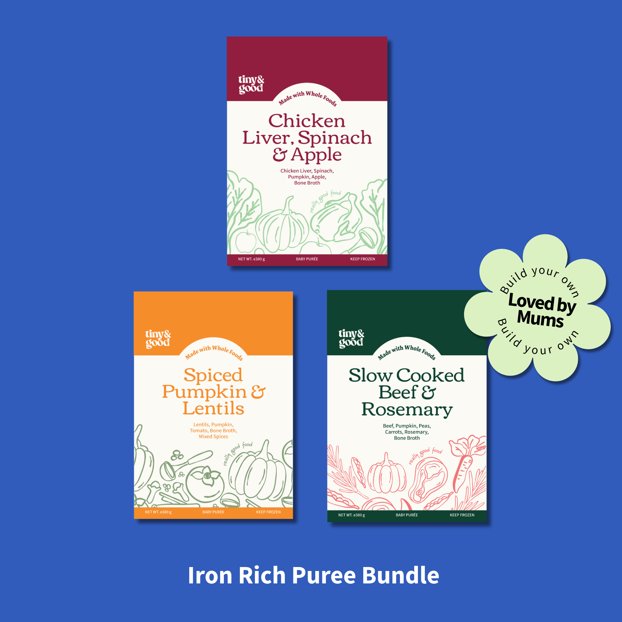 Iron-Rich Puree Bundle | 12-15 Servings Per Bundle