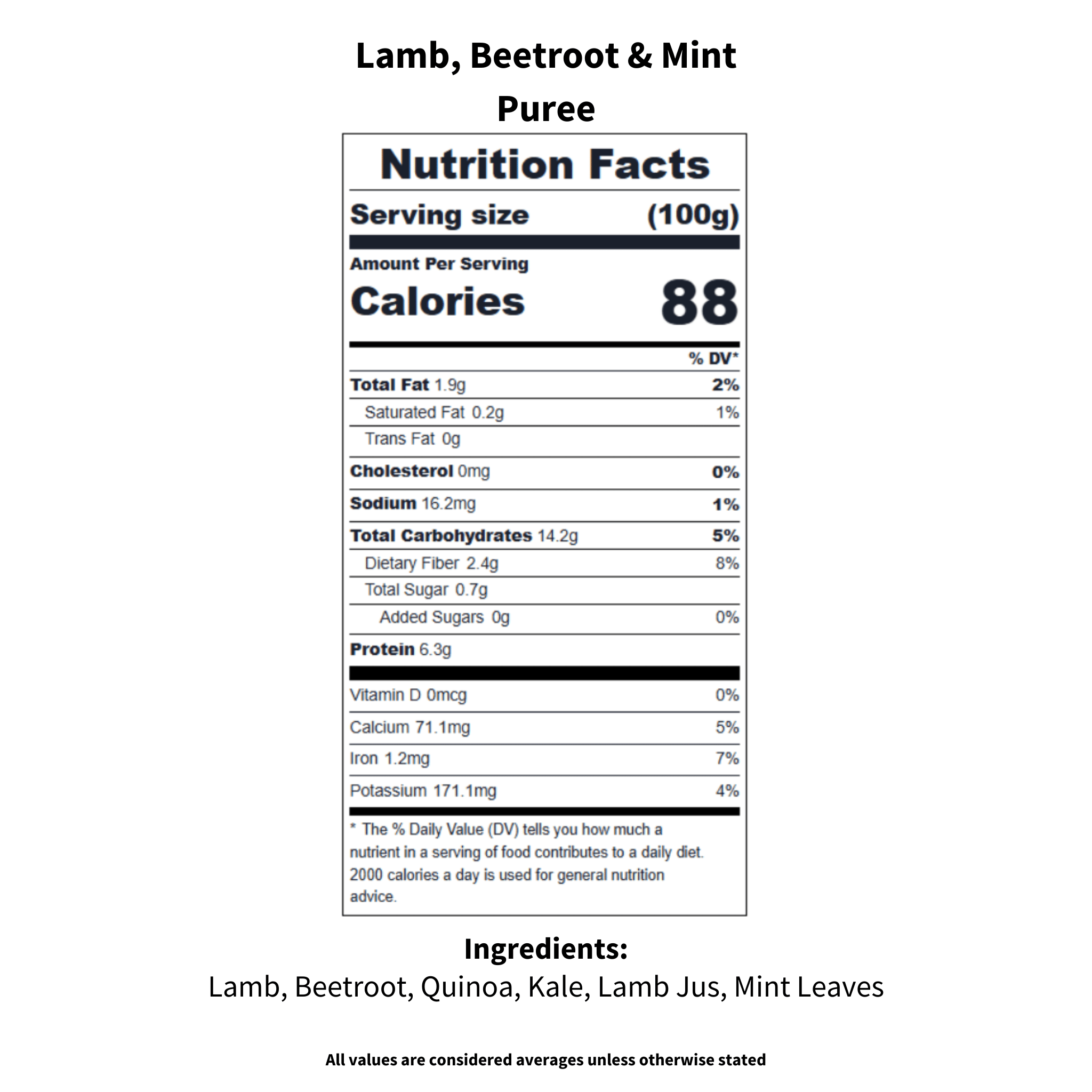 Lamb, Beetroot & Mint | 4 Servings per pack