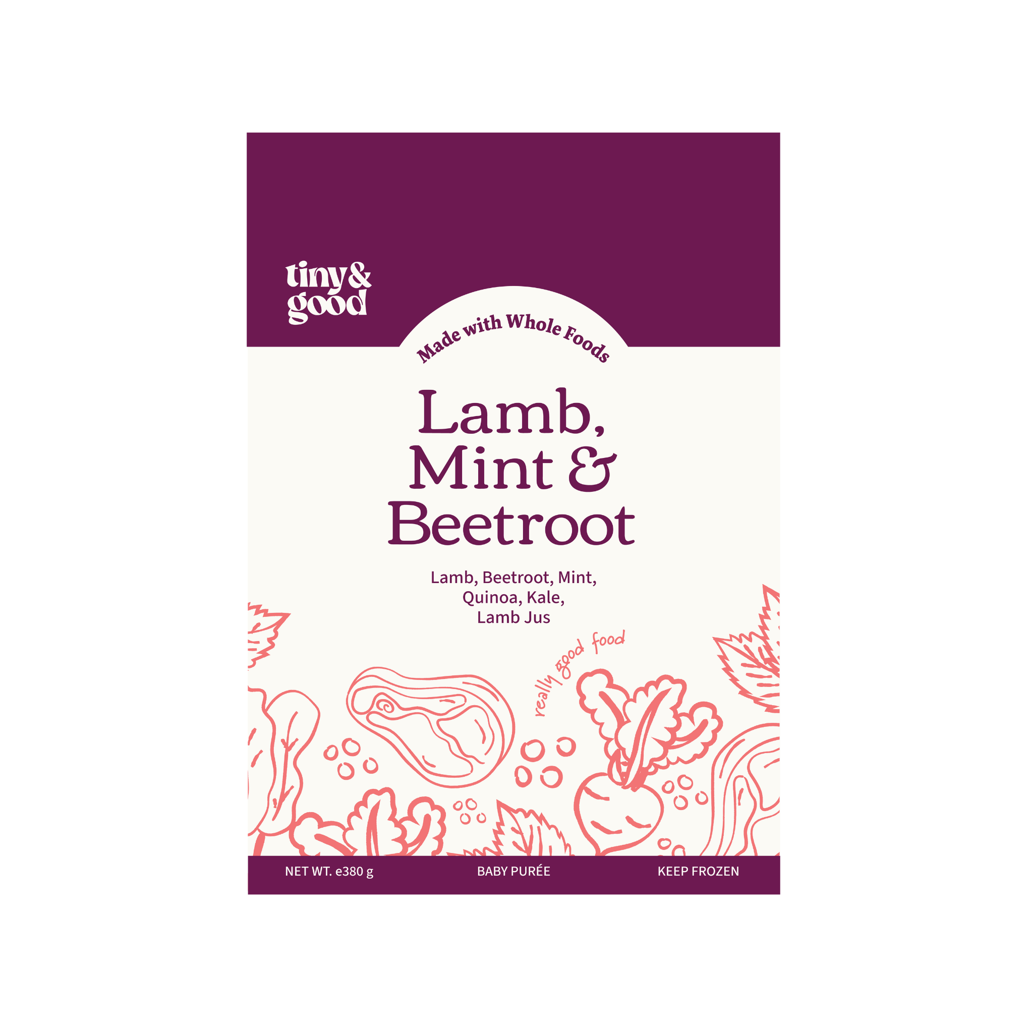 Lamb, Beetroot & Mint | 4 Servings per pack