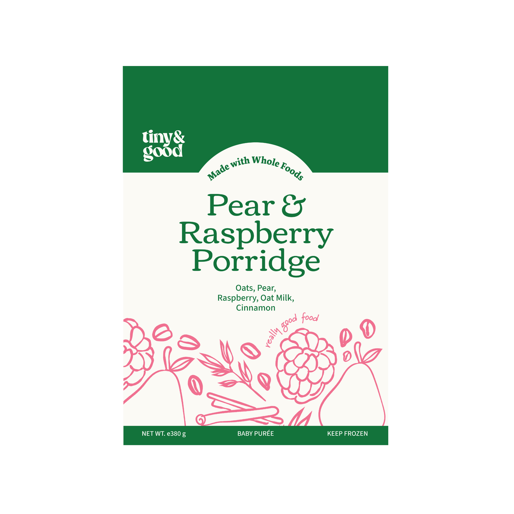 Pear & Raspberry Porridge | 4 Servings per pack