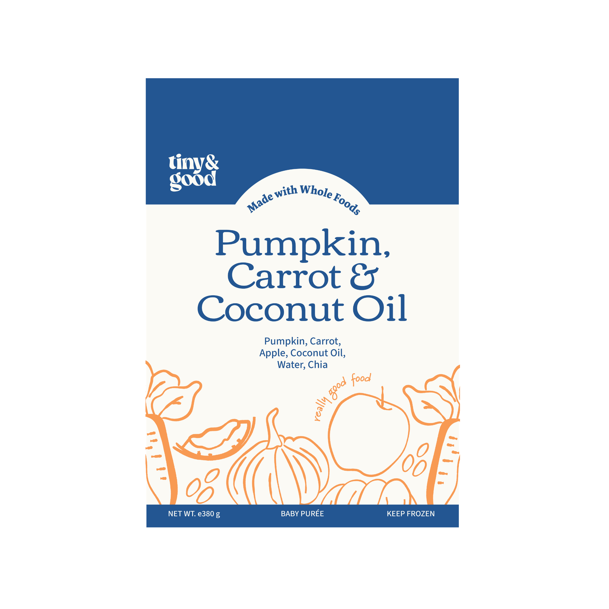 Pumpkin, Carrot & Coconut Oil | 4 Servings per pack