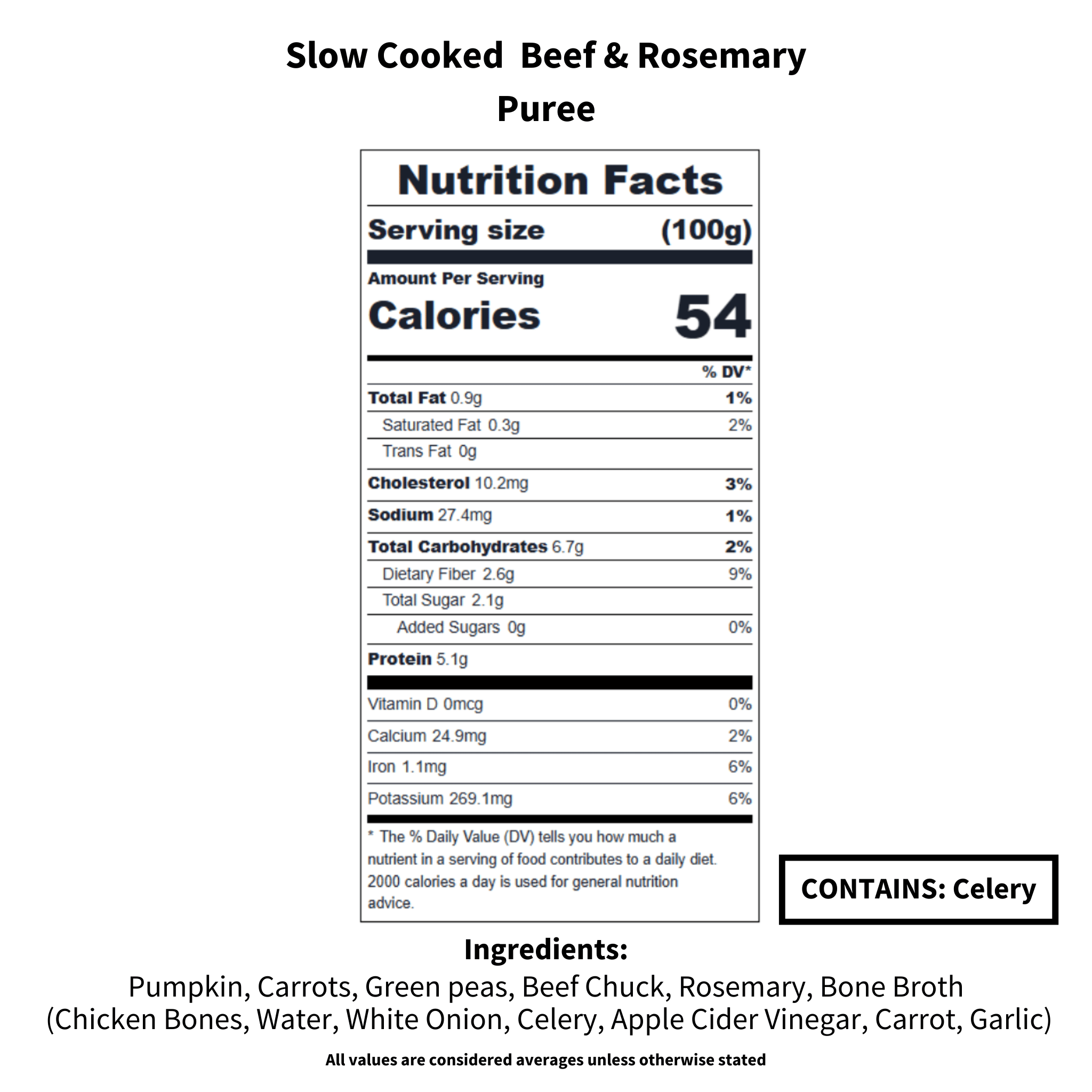 Slow Cooked Beef & Rosemary | 4 Servings per pack