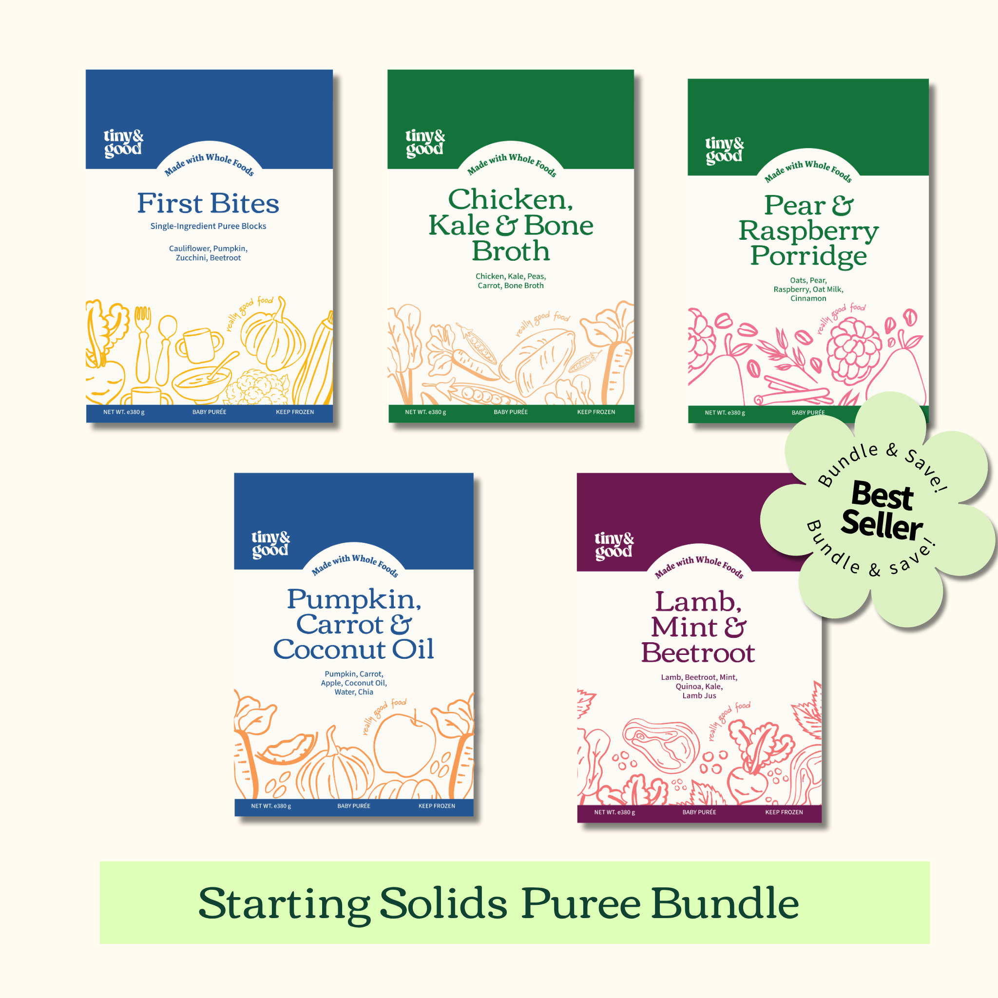 Starting Solids Puree Bundle | 20-30 servings per bundle