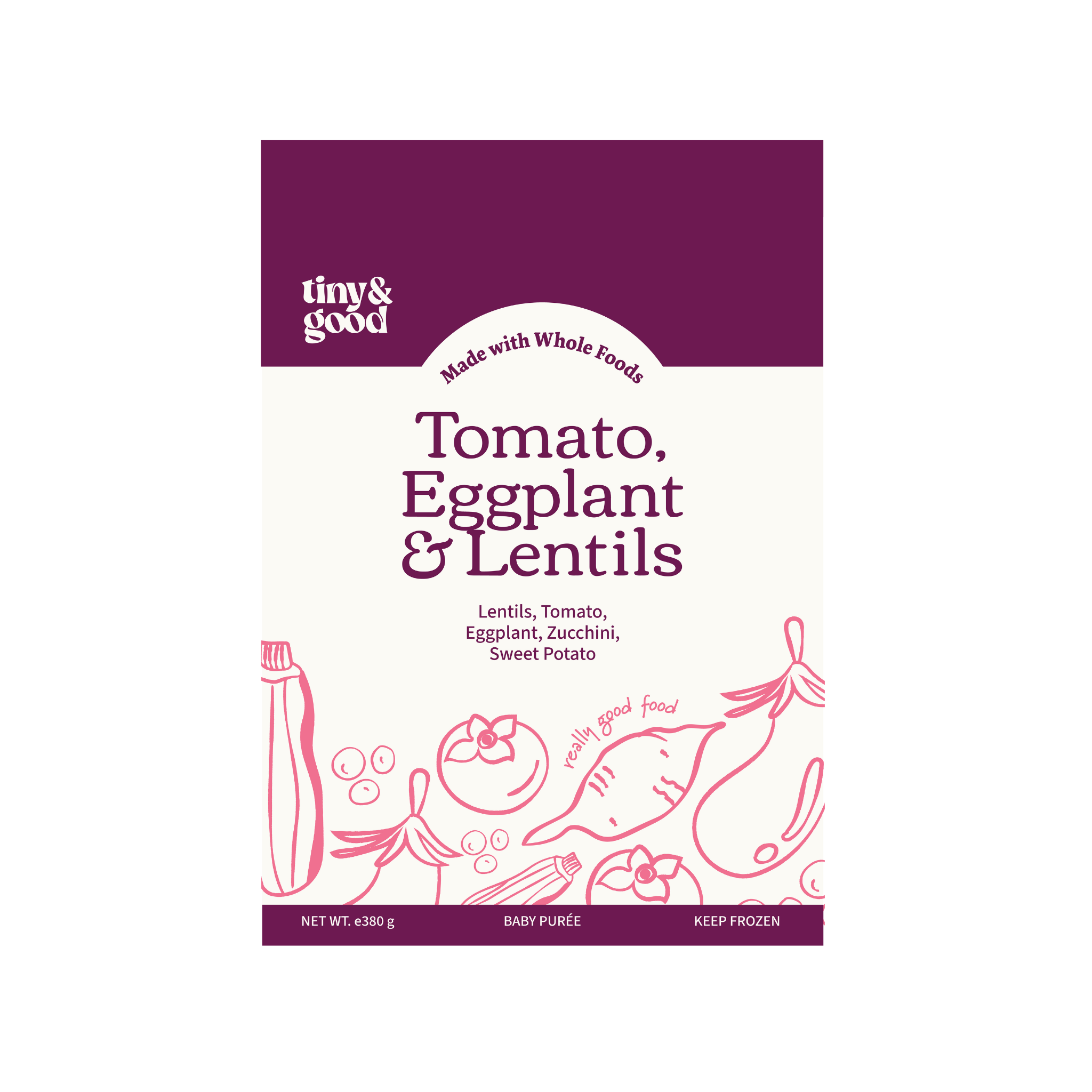Tomato, Eggplant & Lentils | 4 Servings per pack