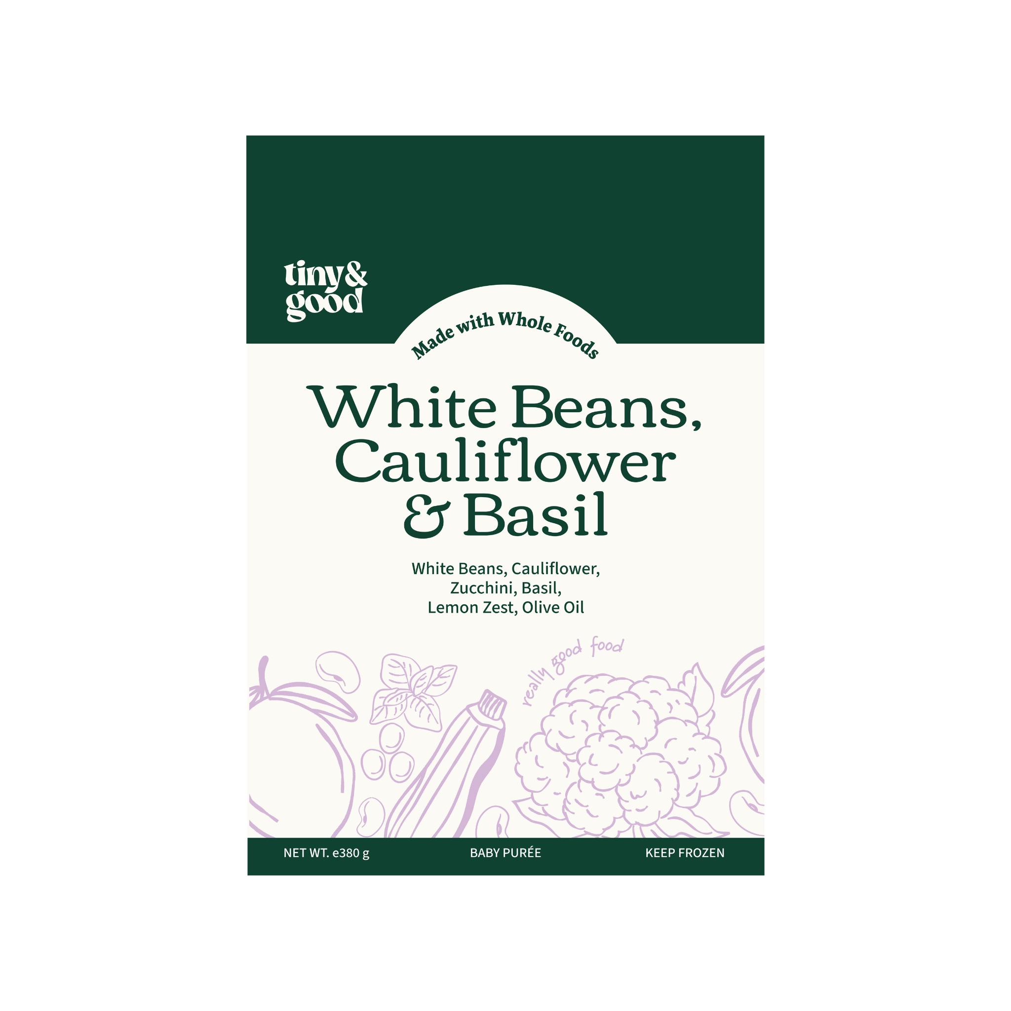 White Beans, Cauliflower & Basil | 4 Servings per pack