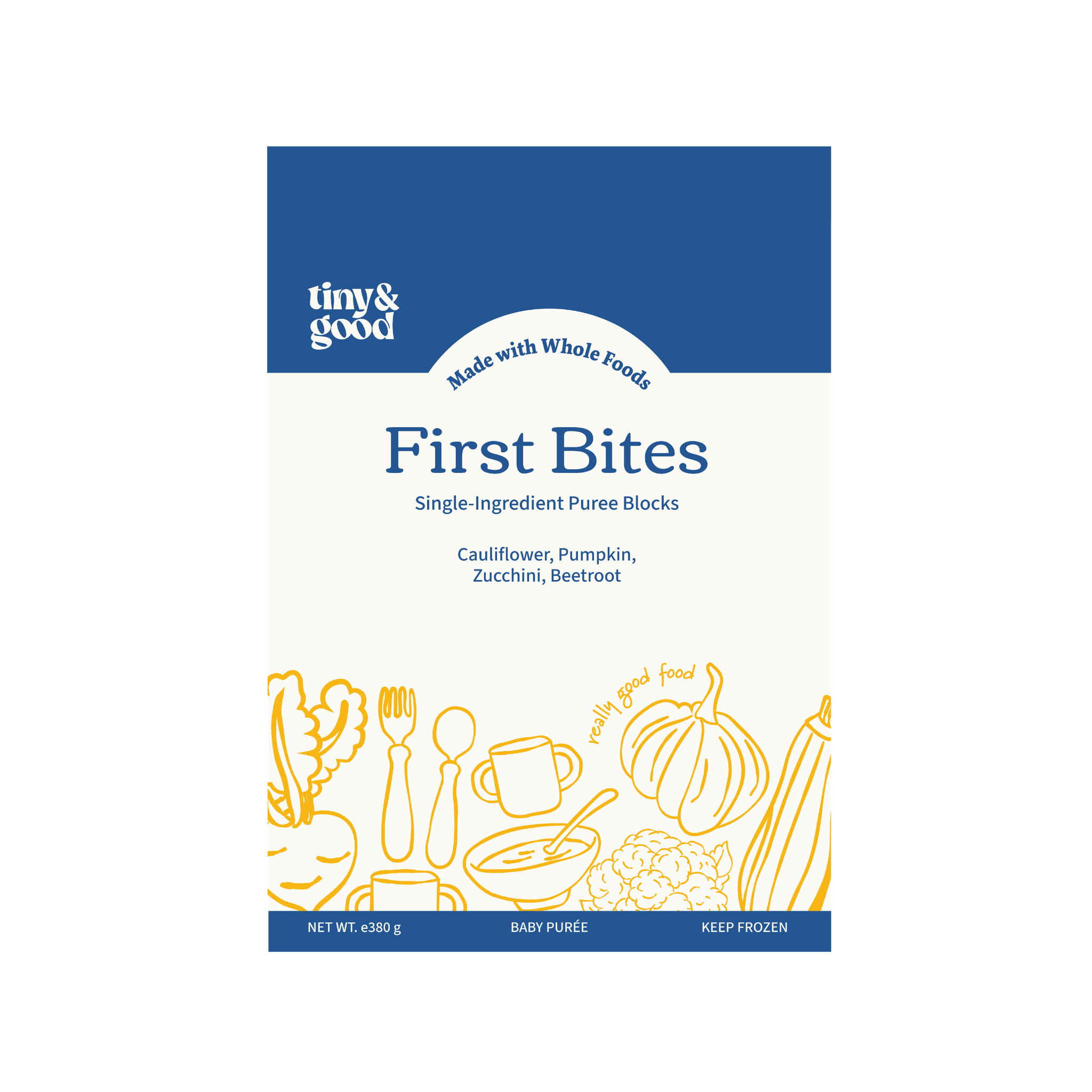 First Bites | Cauliflower, Pumpkin, Zucchini, Beetroot | 4 Servings per pack