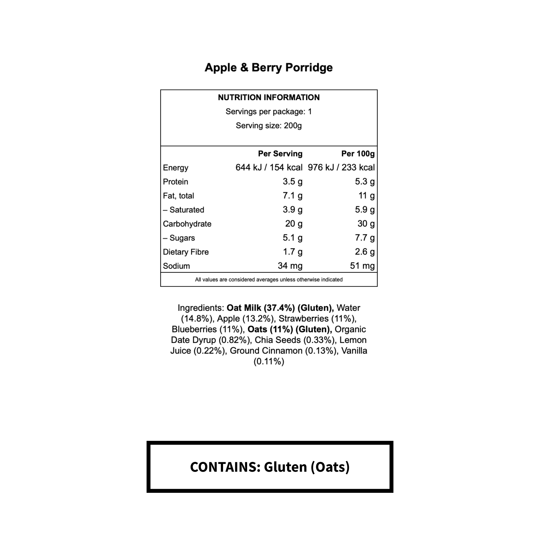 Apple & Berry Porridge