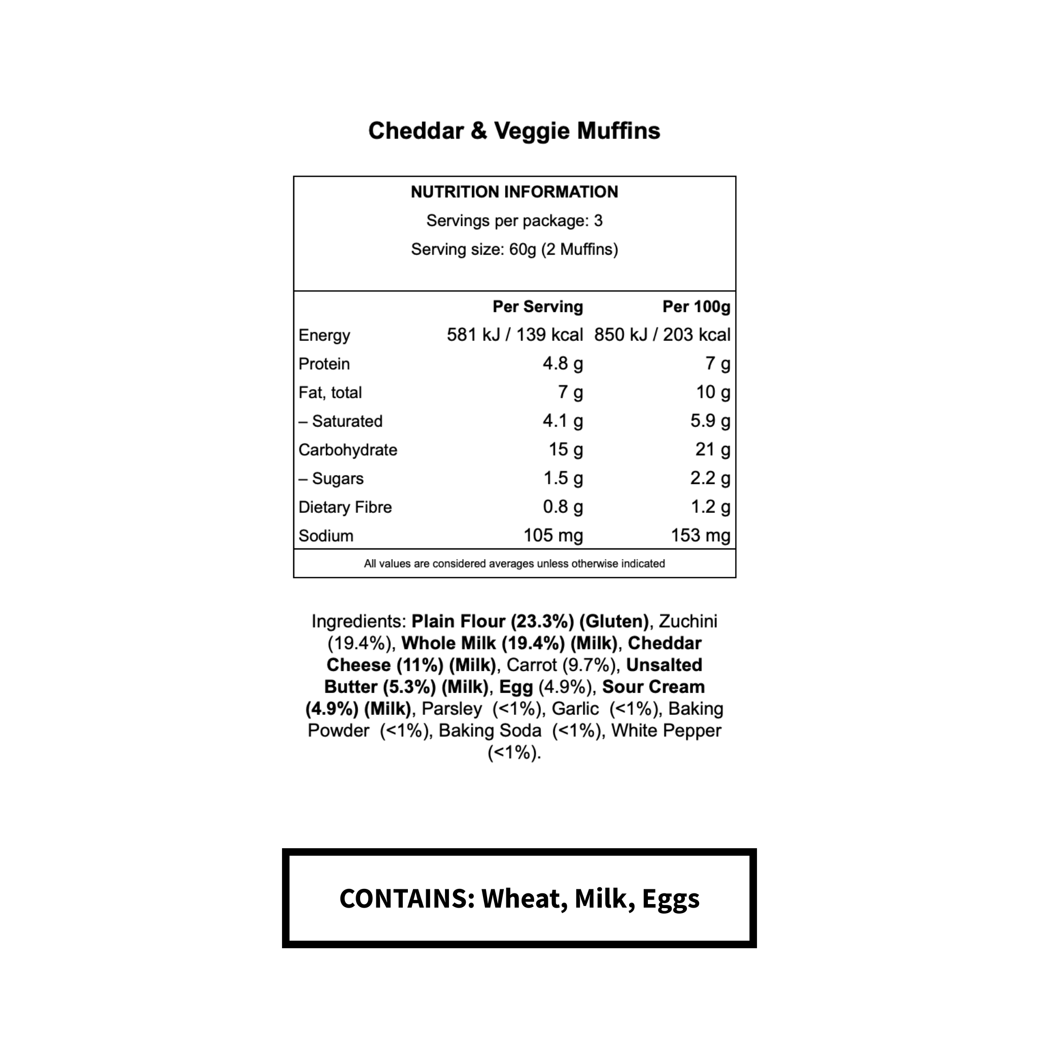 Cheddar & Veggie Muffins
