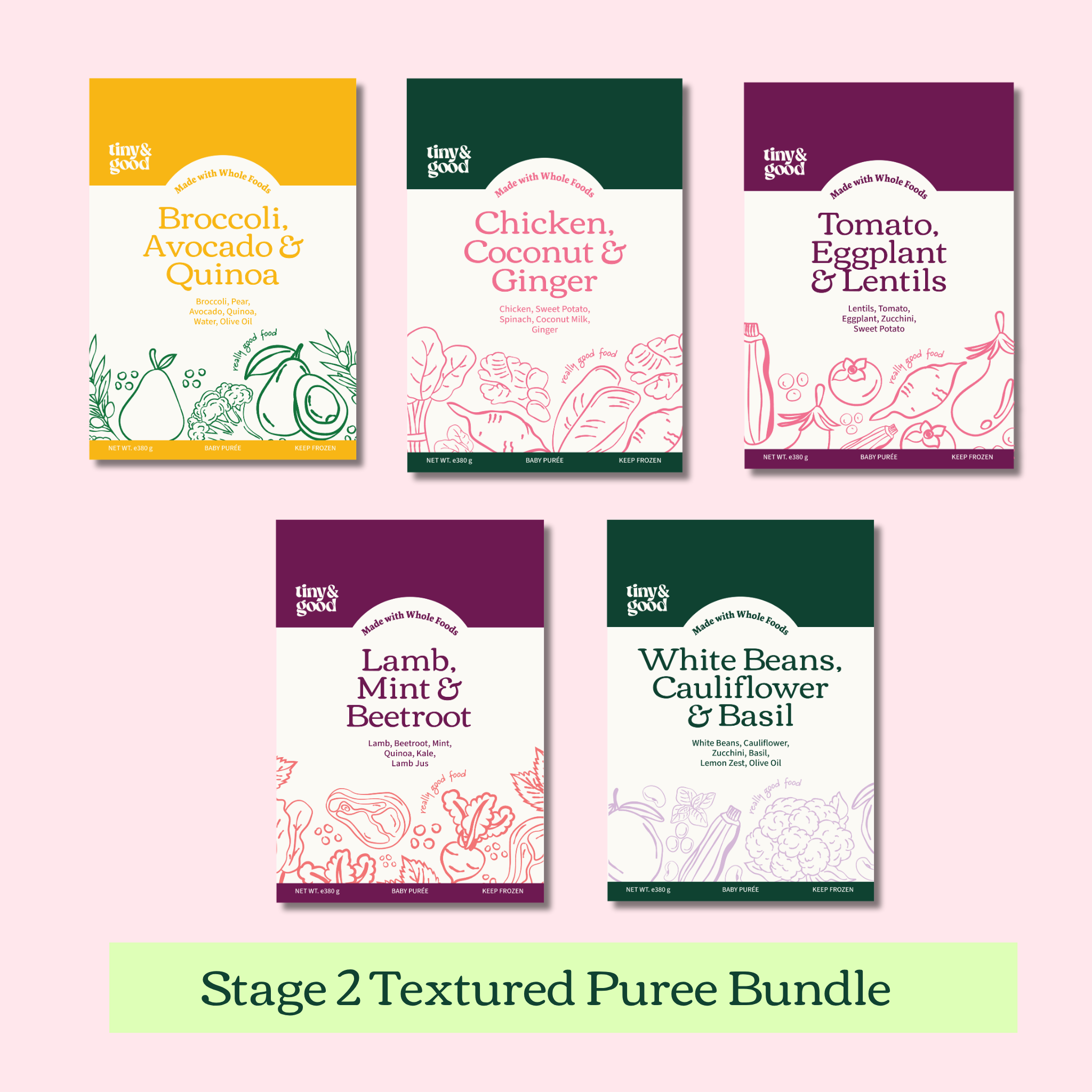 Stage 2 - Textured Puree Bundle | 20-30 servings per bundle
